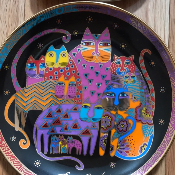 1995 Laurel Burch Feline Family plates - Picture 4 of 7